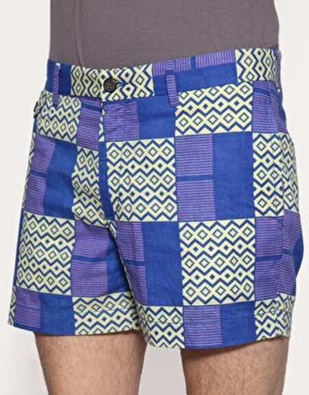 Shorts de capulana para homens - modernos