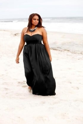 Vestido preto longo