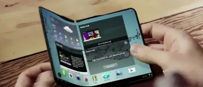 Smartphone de ecrã dobrável para 2017