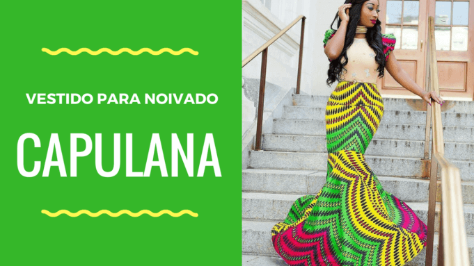 Vestido de Capulana Para Noivado