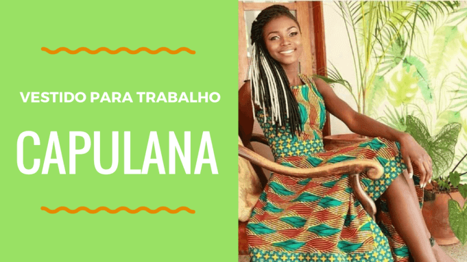 Vestido de Capulana Para Trabalho