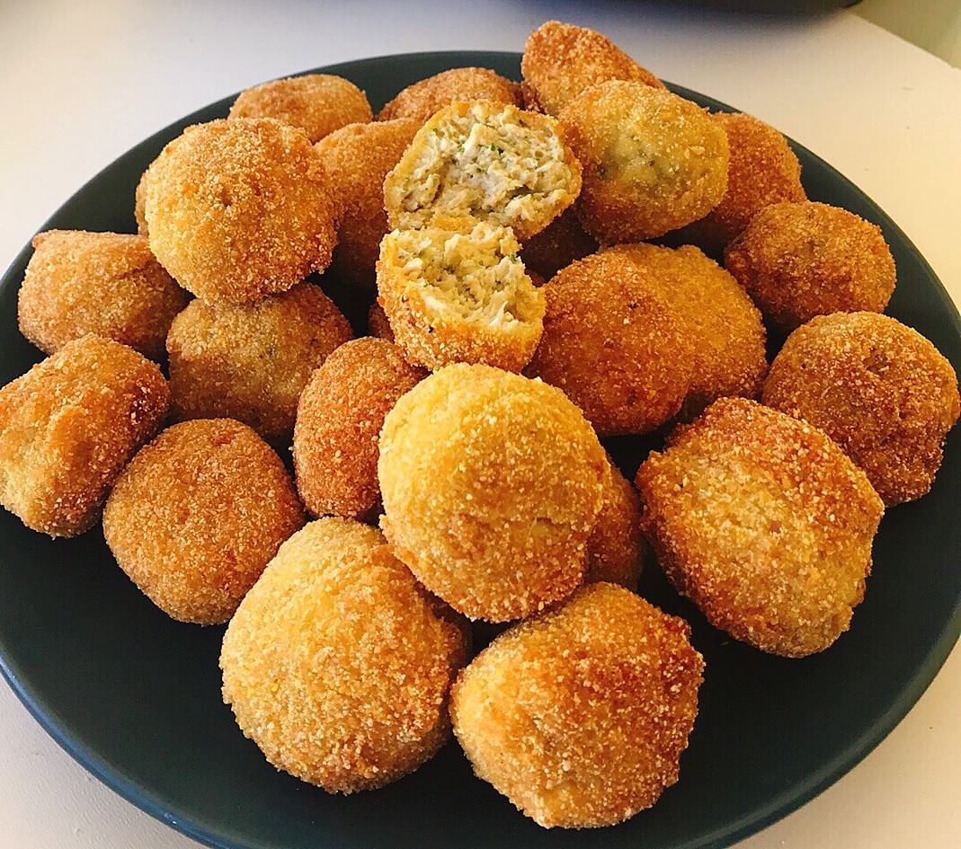 Bolinhos de Abóbora com Frango