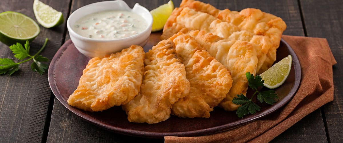Filé de Peixe a Dorê com Molho Tártaro