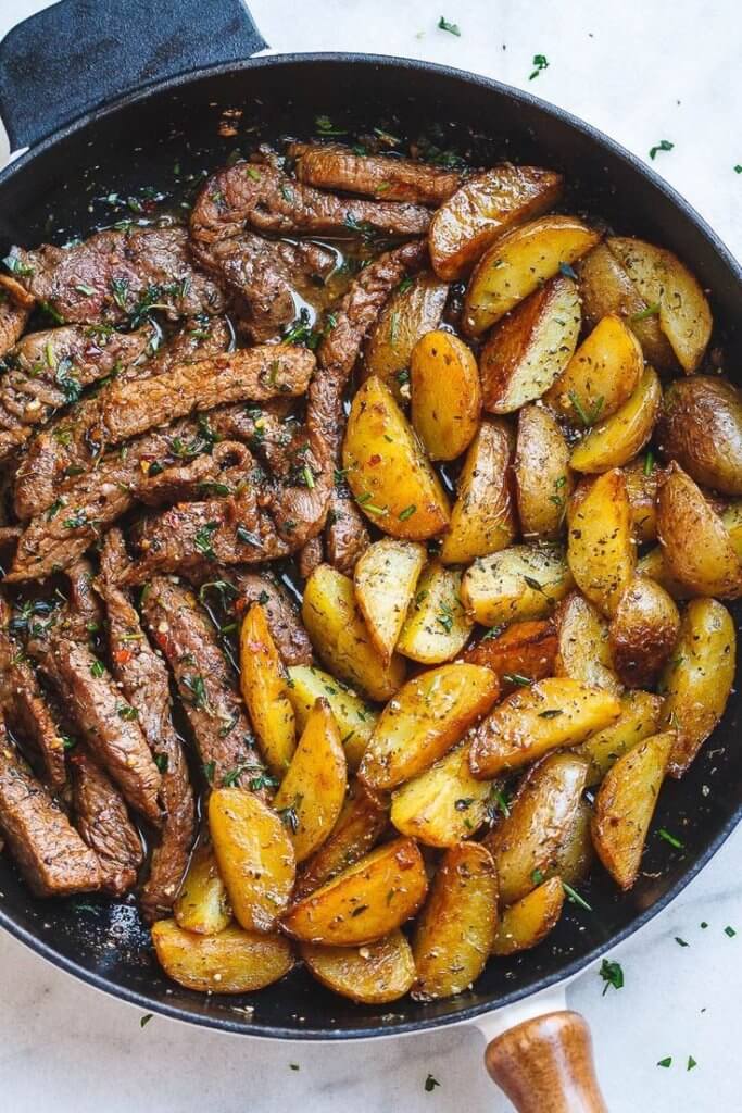 Como Preparar Bife Na Manteiga De Alho E Batata MMO