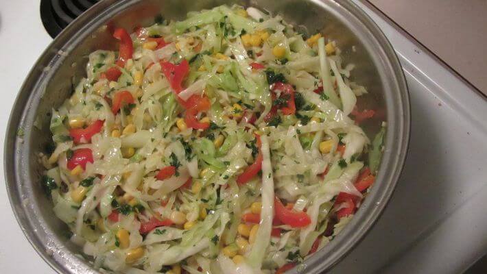 Salada de Repolho Refogado