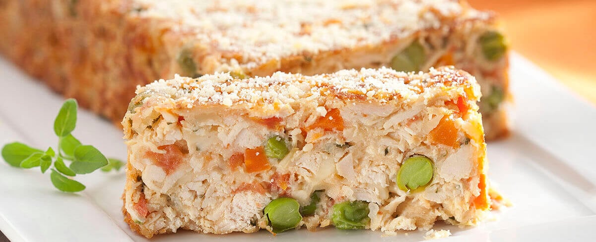 Bolo de Frango com Legumes
