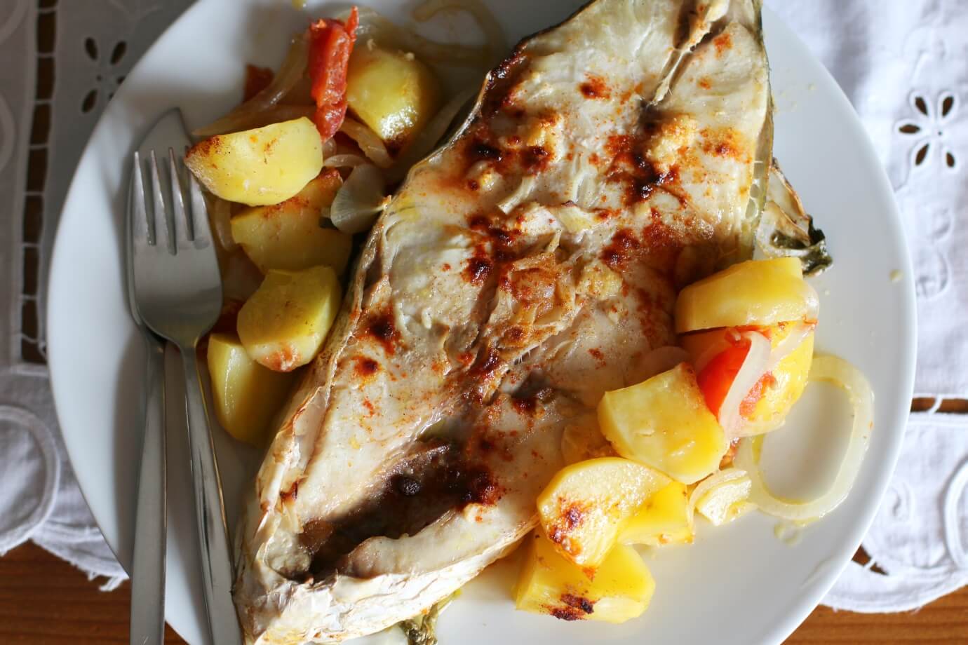 Corvina Assada no Forno
