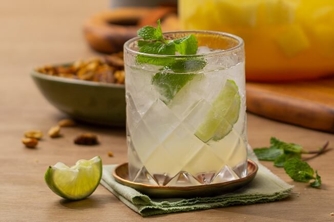 Gin Fizz com Hortelã