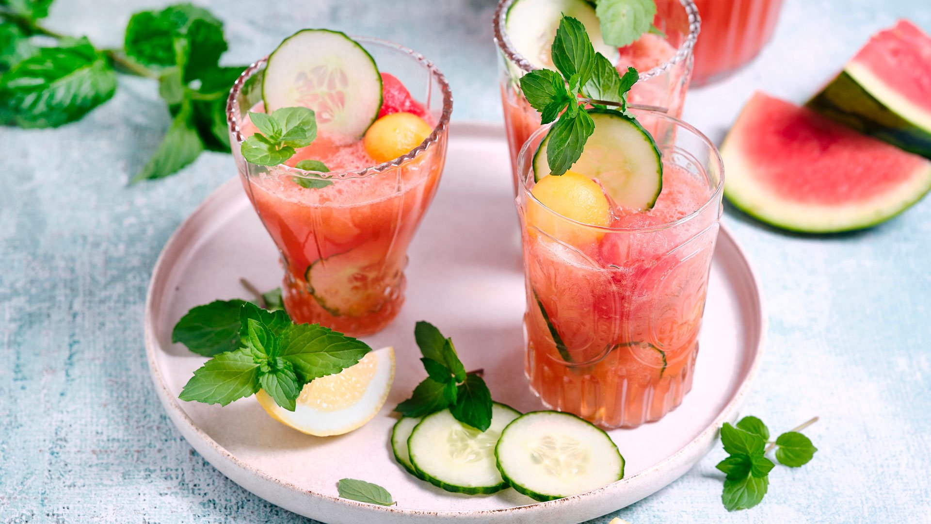 Suco de Pepino e Melancia