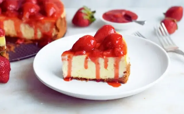 Cheesecake de morango-Receitas