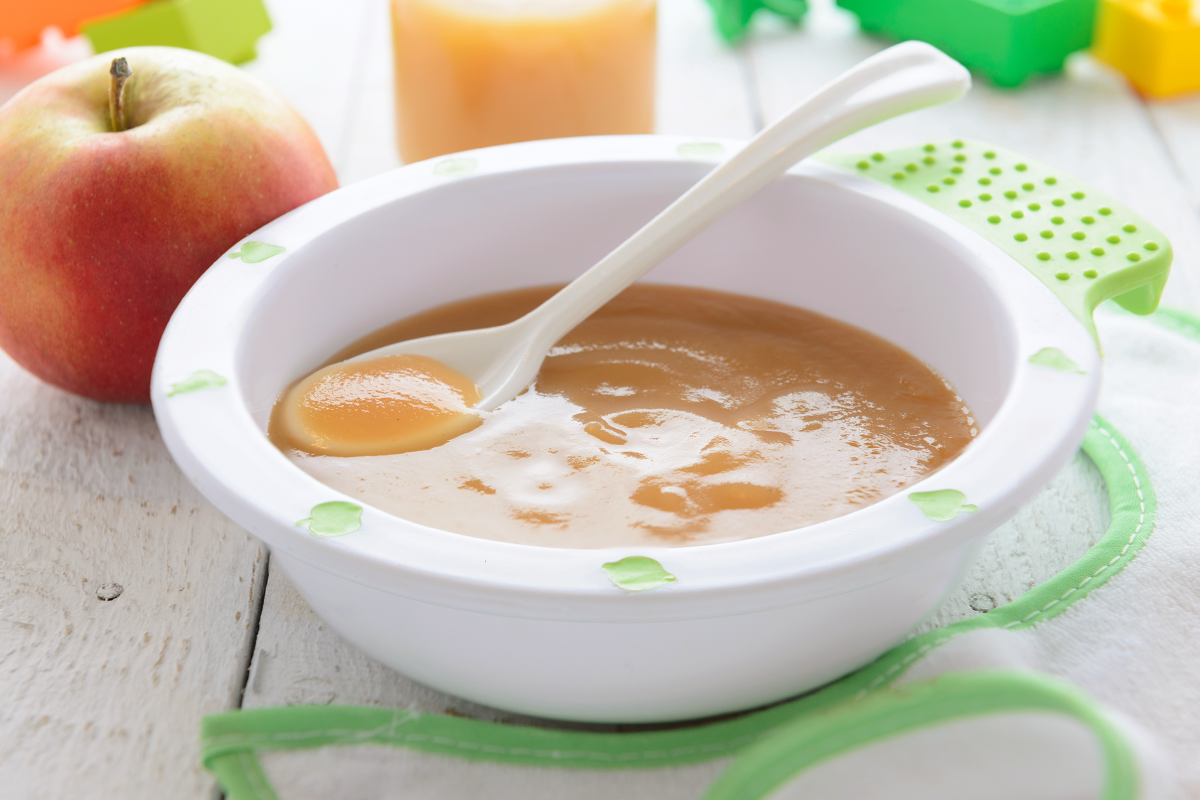 Inicie com Purés de Fruta ou Vegetais