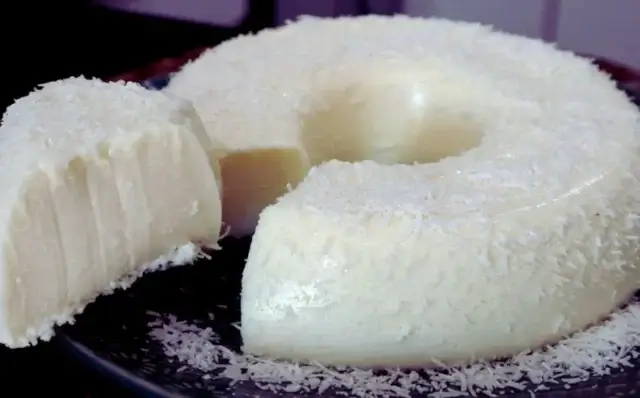 Pudim de coco gelado-Receitas