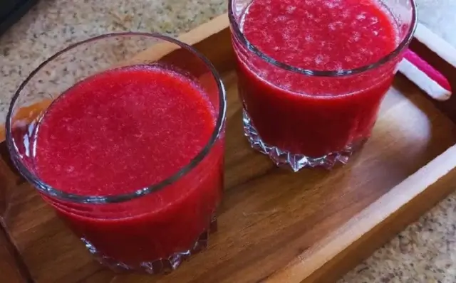 Sumo de morango e melancia-Receitas