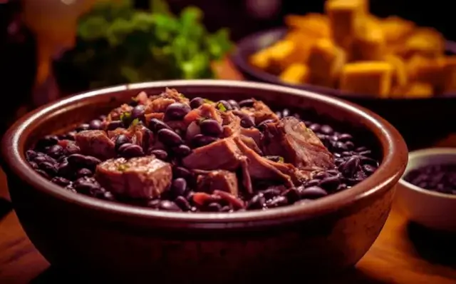 Feijão preto com carne-Receitas