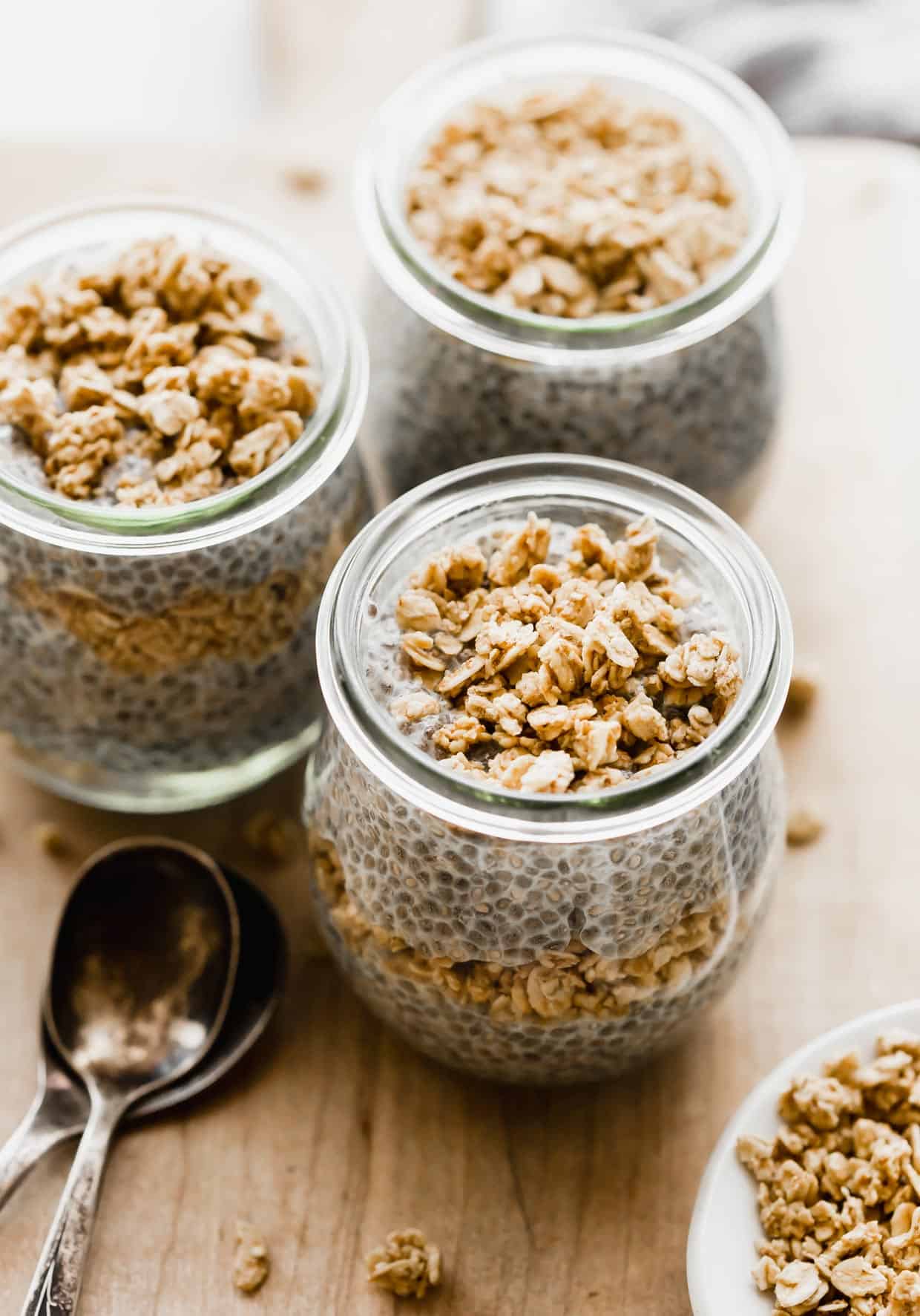 Pudim de chia com leite de amêndoa