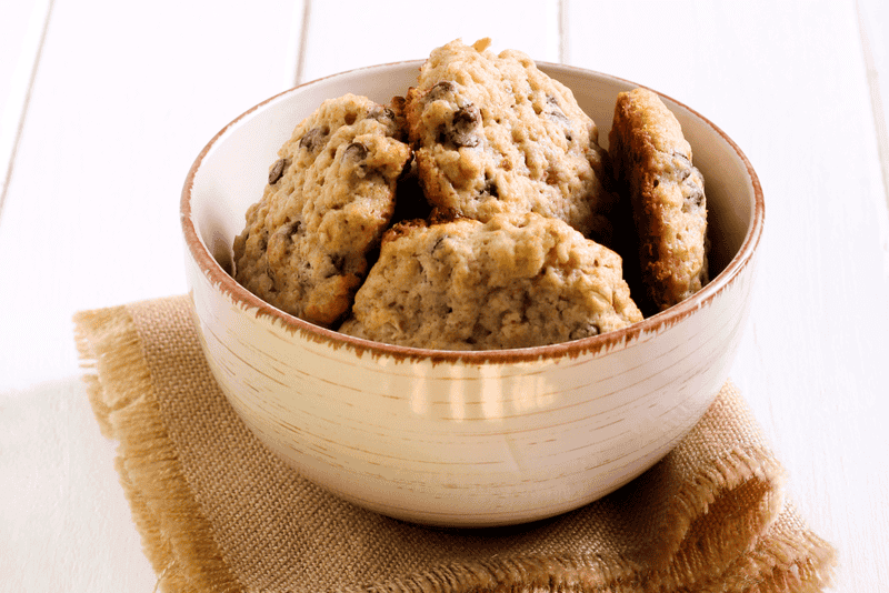 Cookies de aveia e banana