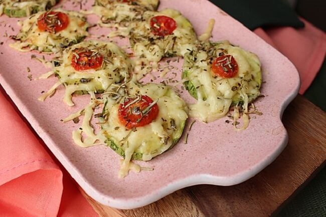 Mini pizzas de abobrinha