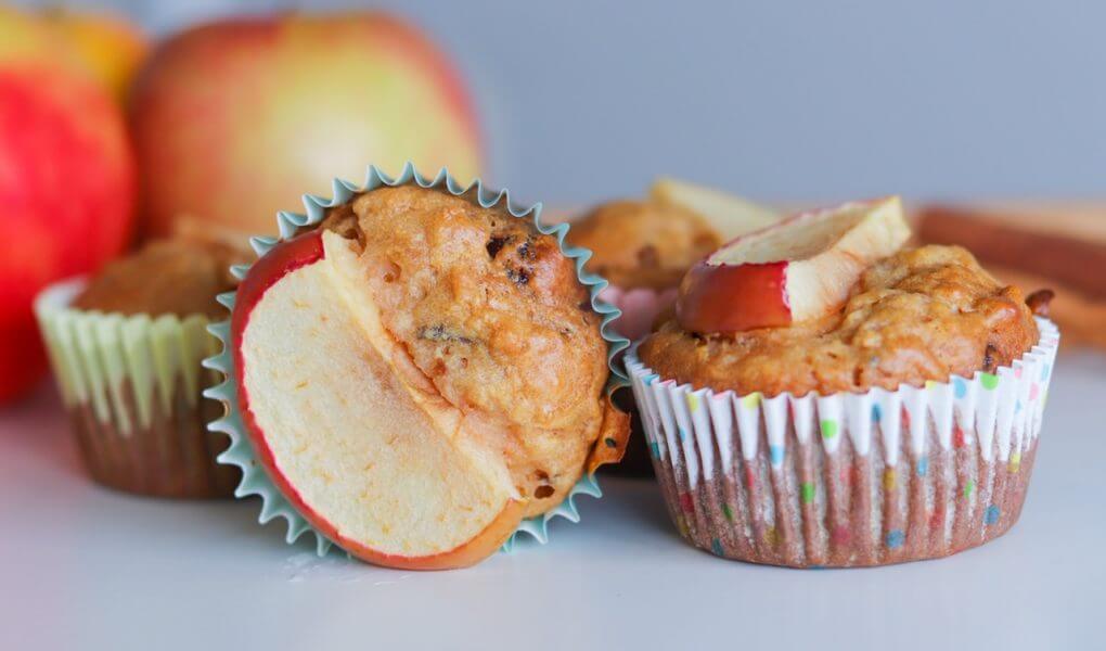 Muffins de maçã e canela