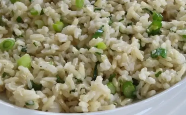 Arroz integral com gergelim-Receitas