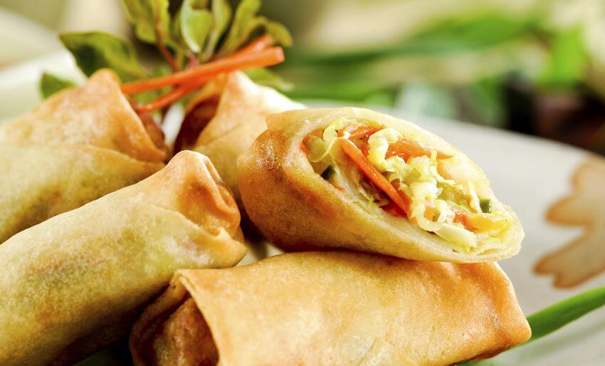 Crepes de Frango e Legumes