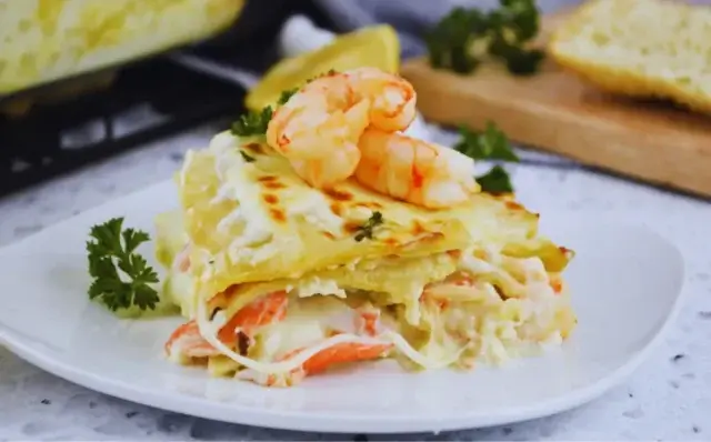 Lasanha de mariscos-Receitas