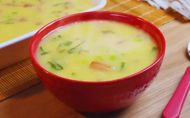 Sopa de aipim com cream cheese-Receitas