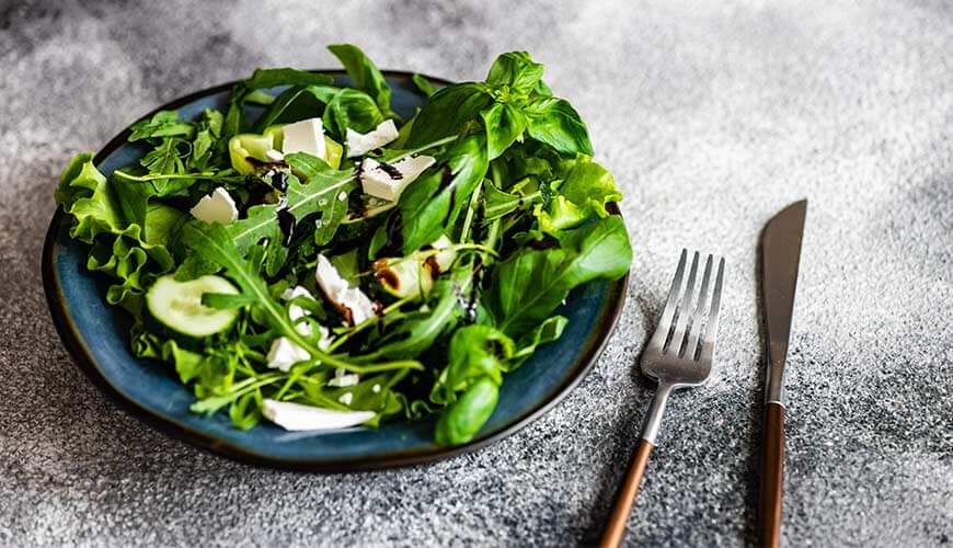 Vegetais verdes e folhosos