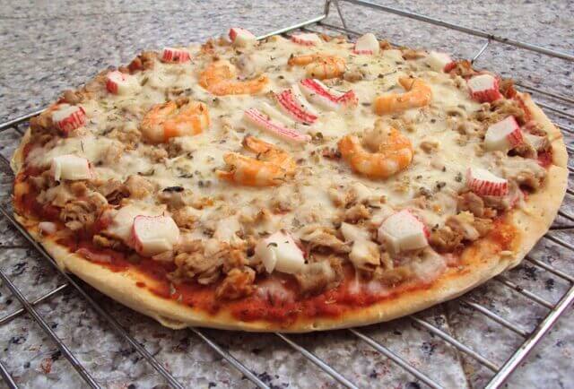 Pizza de frutos do mar