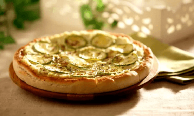 Pizza de abobrinha e ricota