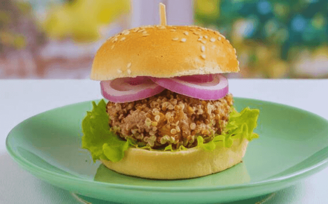 Hambúrguer de lentilhas e quinoa-Receitas