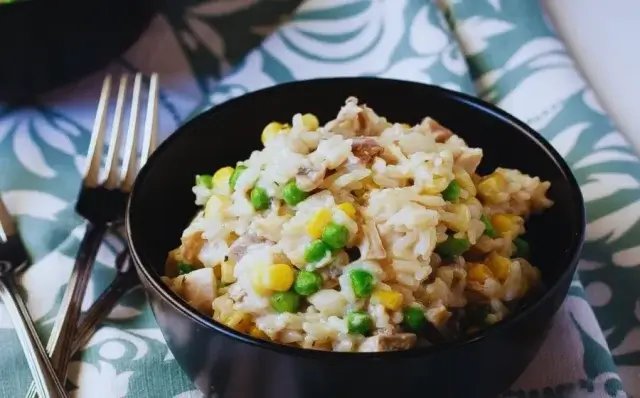 Arroz de peru com ervilhas-Receitas