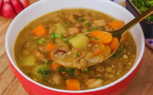 Lentilhas com legumes-Receitas