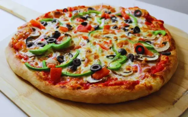 Pizza vegetariana-Receitas