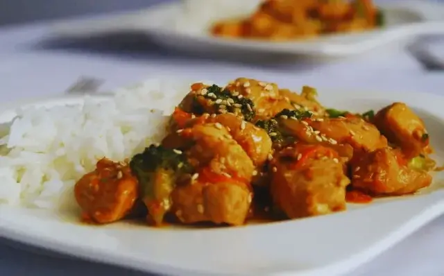 Peru teriyaki com arroz de jasmim-Receitas
